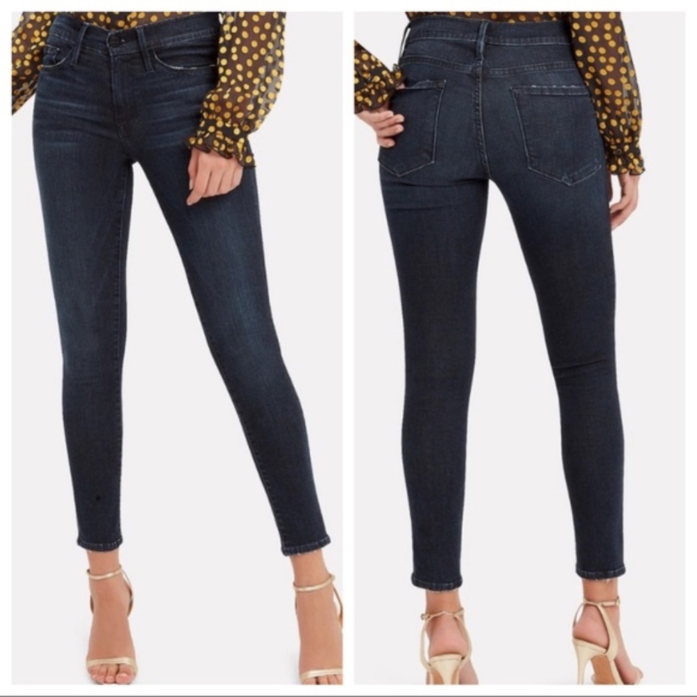 FRAME Le Skinny de Jeanne Ankle Crop Jeans in St. Jones 26